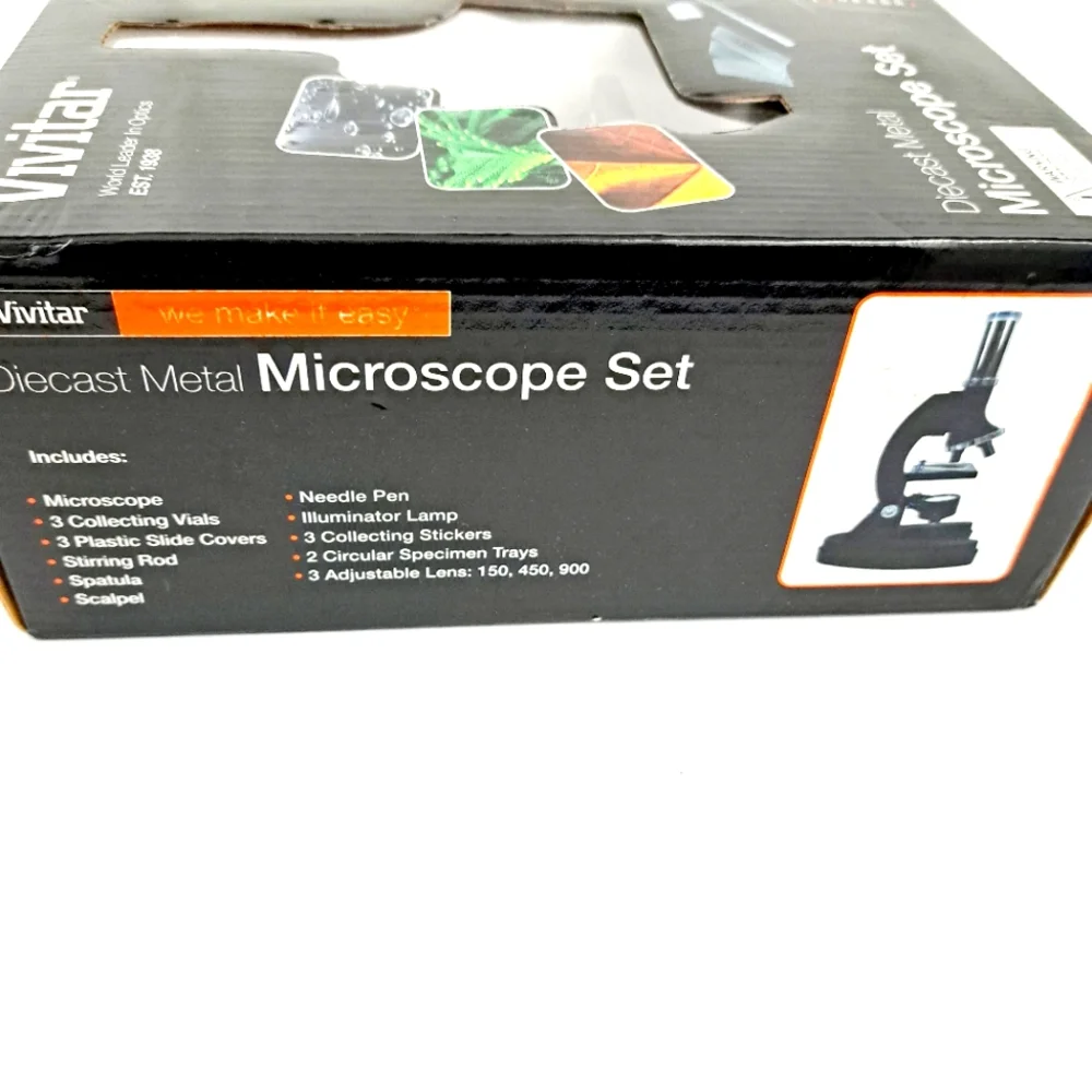 Vivitar Die-cast Metal  20 Pieces Microscope Set.